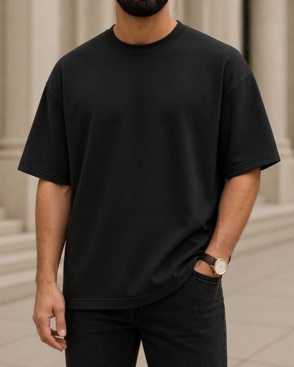 T-Shirt Premium Oversize për Meshkuj – Minimalizëm Modern & Komoditet Superior