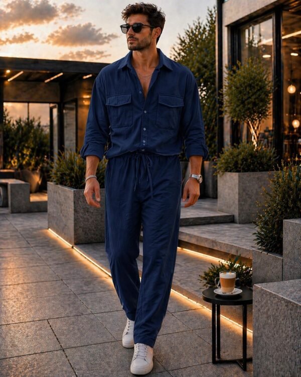 Set Premium Linen me Dy Xhepa – Relaxed Fit