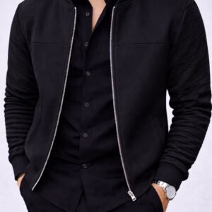 Xhaketë Bomber Premium me Zinxhir – Stil Modern & Elegant