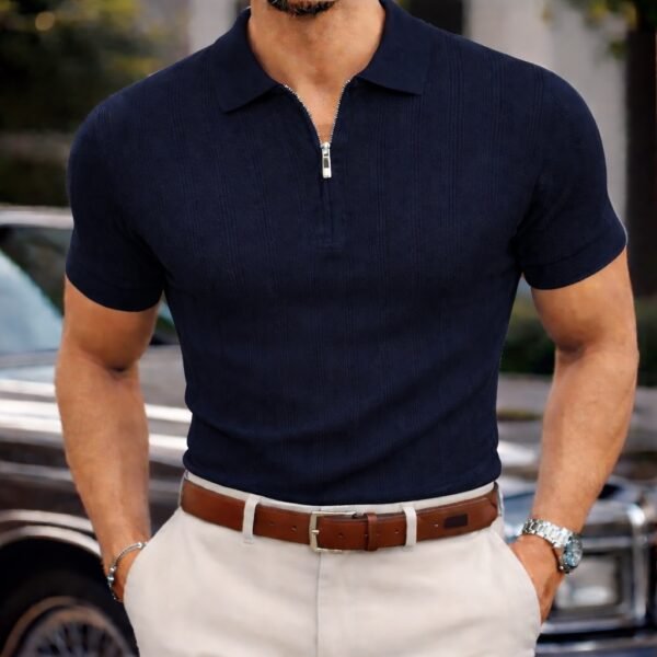 Essential Zip Ribbed Polo Collection