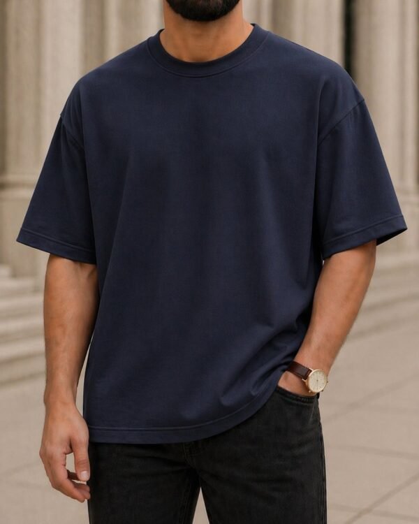 T-Shirt Premium Oversize për Meshkuj – Minimalizëm Modern & Komoditet Superior