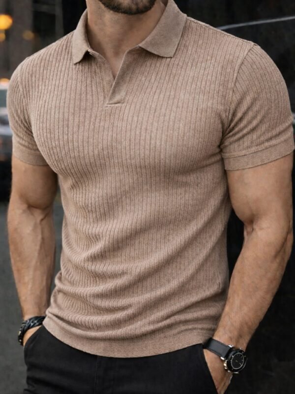 Polo ribbed (me teksturë) – stil modern slim fit