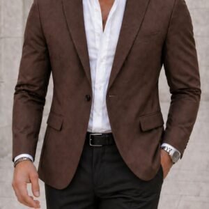 Sako Premium Mashkullor Kafe – Slim Fit, Elegancë Klasike Moderne