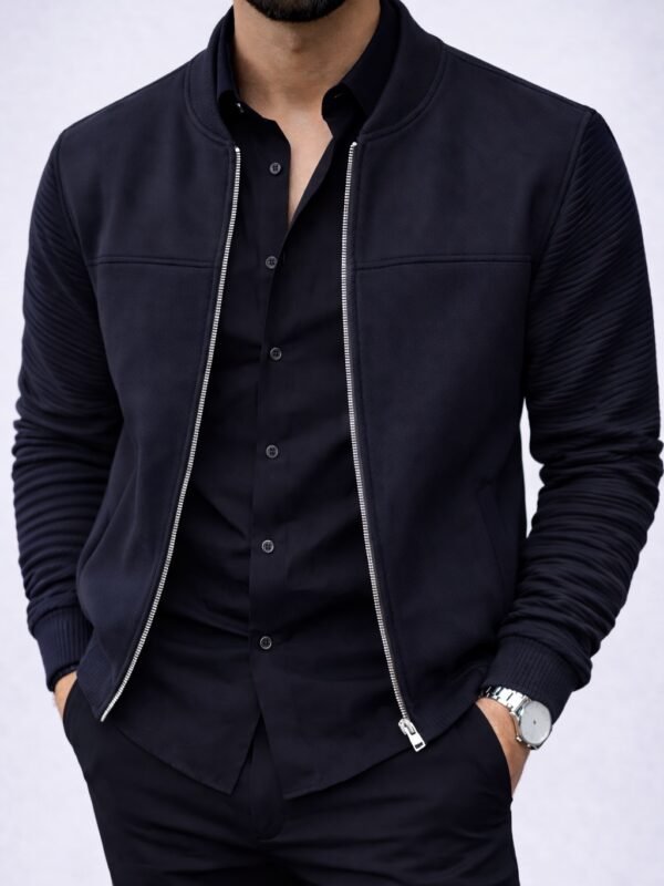 Xhaketë Bomber Premium me Zinxhir – Stil Modern & Elegant