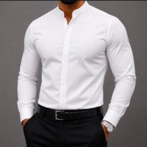“Minimal Luxe – Këmisha Premium me Pa jakë