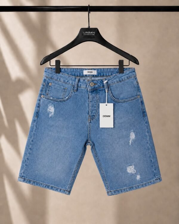Shorts Denim Premium Light Blue – Ripped Style