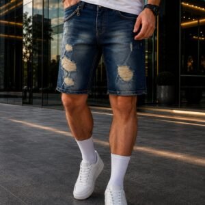 Shorts Denim Premium 2Y DNM – Ripped Chain Style