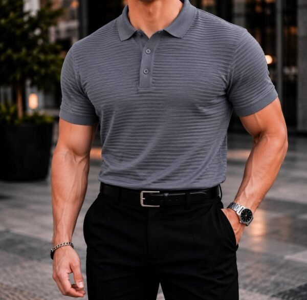 Koleksioni Milano Textured Polo – Premium Edition