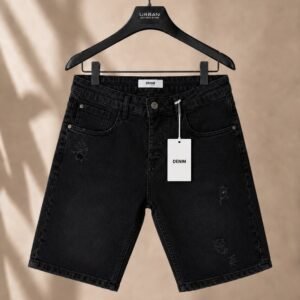 Shorts Denim Premium Black – Ripped Style