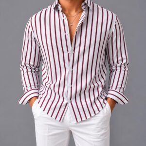 Këmishë Premium me Vija – Summer Elegance Collection