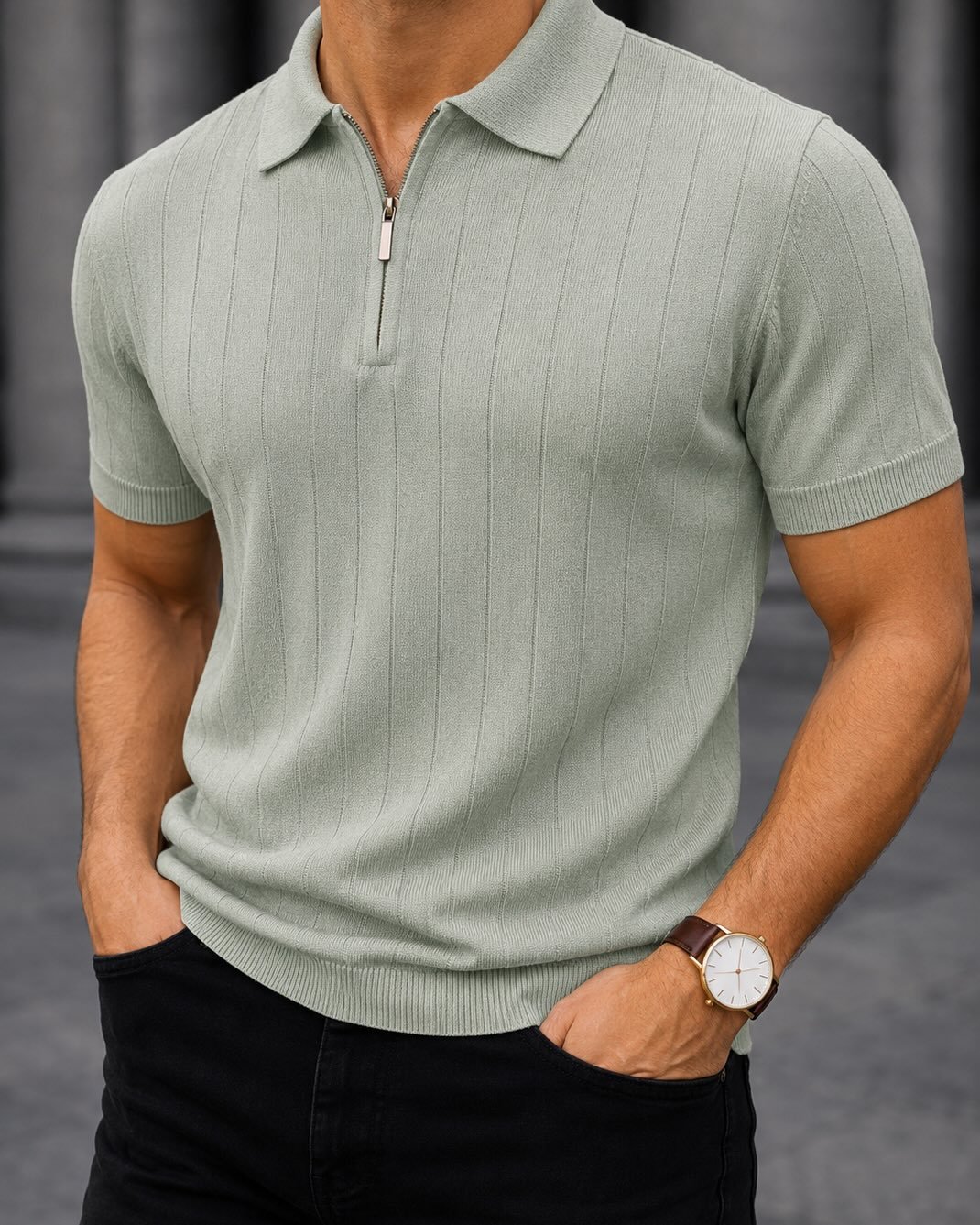 Koleksioni Milano Zip Polo – Premium Knit Edition