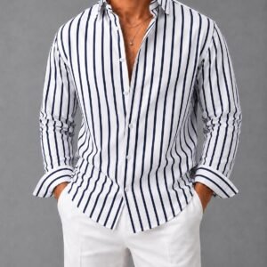 Këmishë Premium me Vija – Summer Elegance Collection