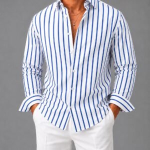 Këmishë Premium me Vija – Summer Elegance Collection