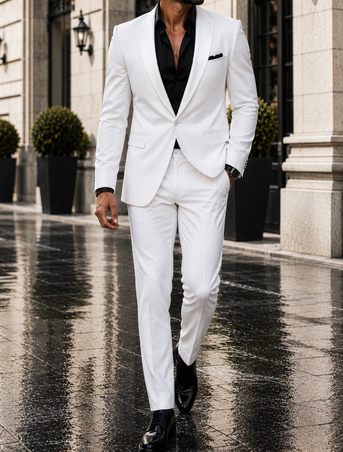 Kostum i Bardhë Premium – Elegancë Moderne