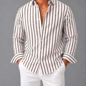 Këmishë Premium me Vija – Summer Elegance Collection