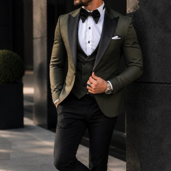 Kostum Premium Tuxedo Olive Black