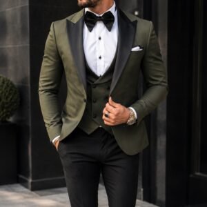 Kostum Premium Tuxedo Olive Black