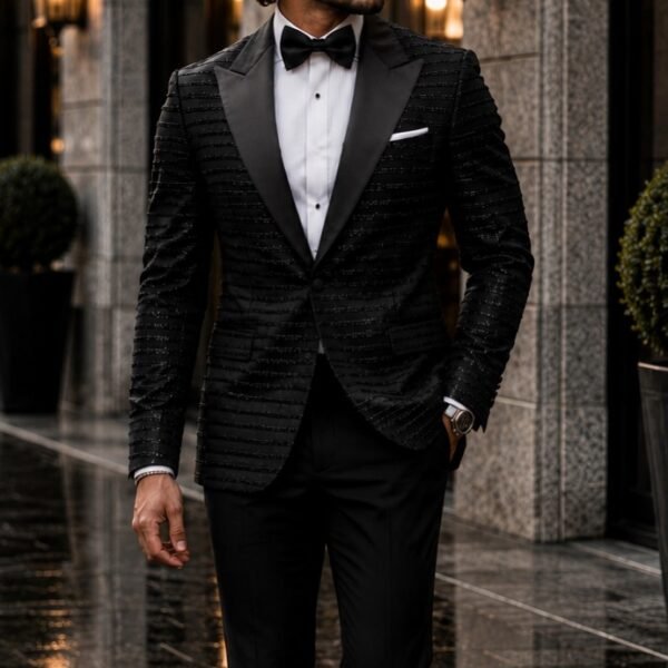 Kostum Tuxedo Luxury Black – Premium Evening Suit