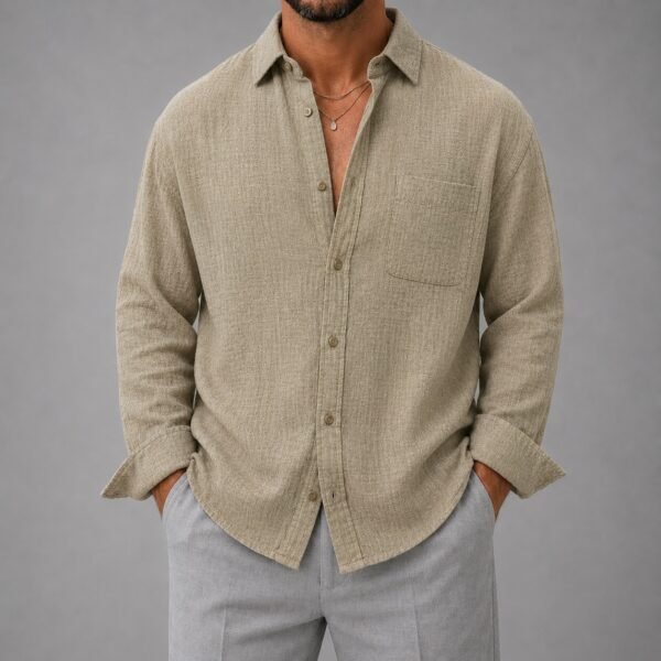 Këmishë Premium Textured Linen – Koleksioni Urban Summer