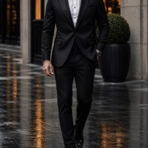 Kostum Tuxedo Luxury Black Diamond – Premium Evening Suit