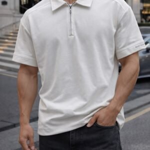 Polo Zip Premium Piqué – Modern Luxury Fit