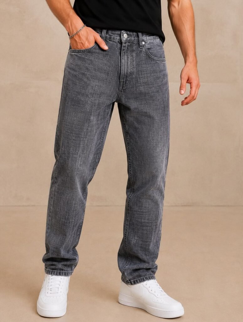 Xhinse Premium Washed Grey Texture – Relaxed Fit
