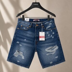 Shorts Denim Premium 2Y – Ripped Blue Wash