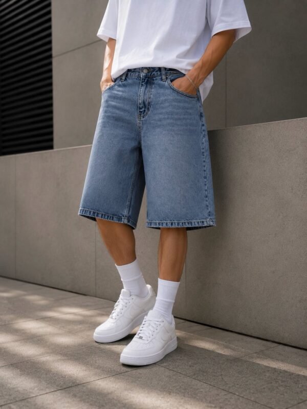 Shorce Denim Baggy – Light Blue Washed Premium