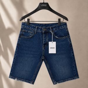 Shorts Denim Premium Dark Blue – Raw Hem Style