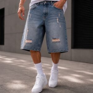 Shorce Premium Denim Washed Blue – Relaxed Fit