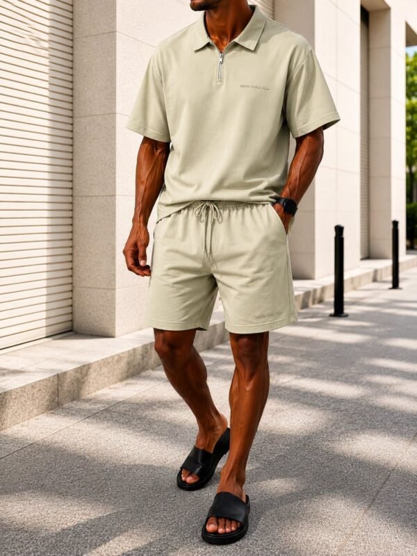 Premium Zip Polo Summer Set
