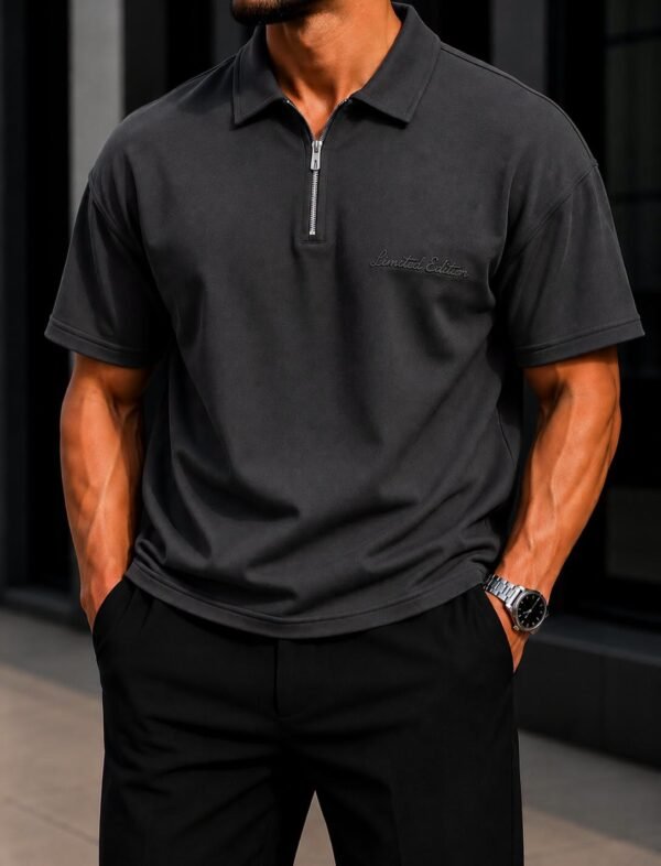 Premium Oversize Zip Polo – Limited Edition