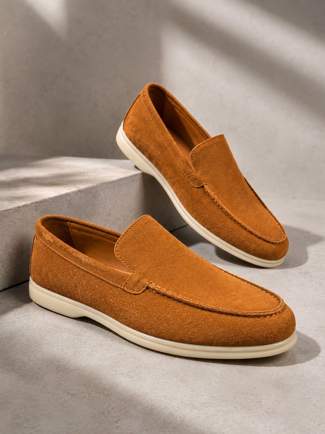 Loafers Premium Suede Camel –