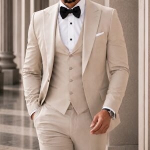 Kostum Premium Beige 3-Piece – Classic Ceremony Edition