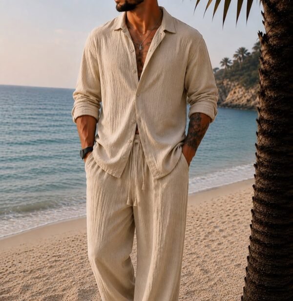 Set Premium Summer Linen Texture –
