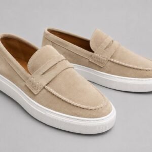 Loafers Premium Suede Penny – Beige Edition