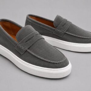 Loafers Premium Suede Penny – Grey Edition