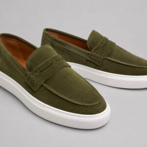 Loafers Premium Suede Penny – Olive Edition