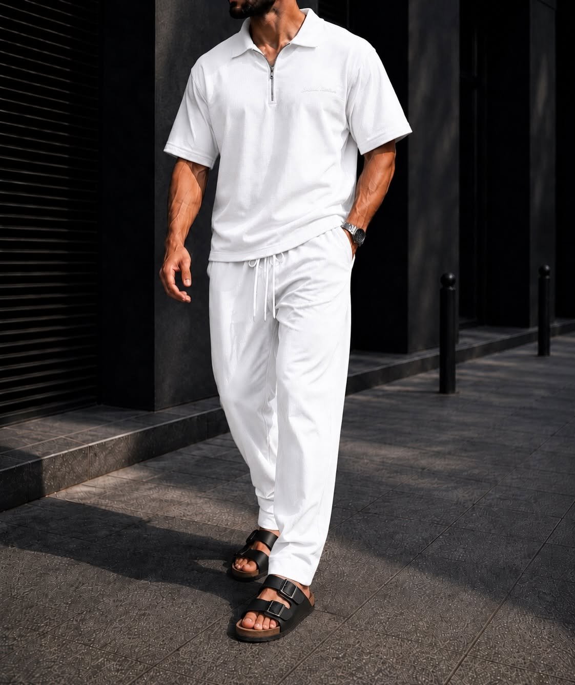 Set Premium Polo Zip & Pantallona Relaxed Fit – Limited Edition Collection