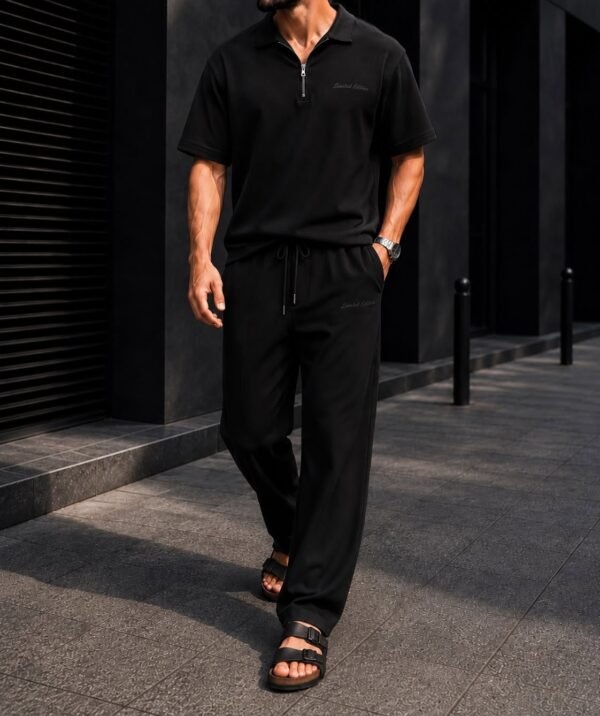 Set Premium Polo Zip & Pantallona Relaxed Fit – Limited Edition Collection