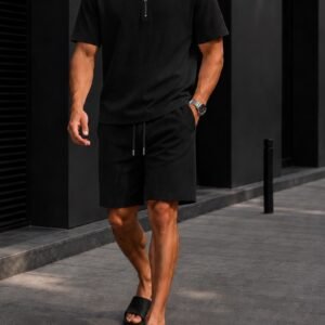 Ribbed Zip Summer Set