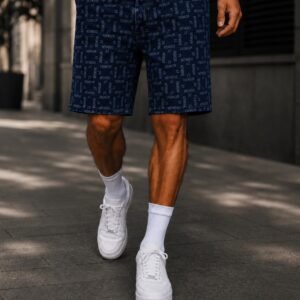 Shorce Premium Navy Blue Monogram
