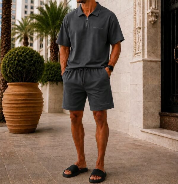 Set Premium Zip Polo Summer