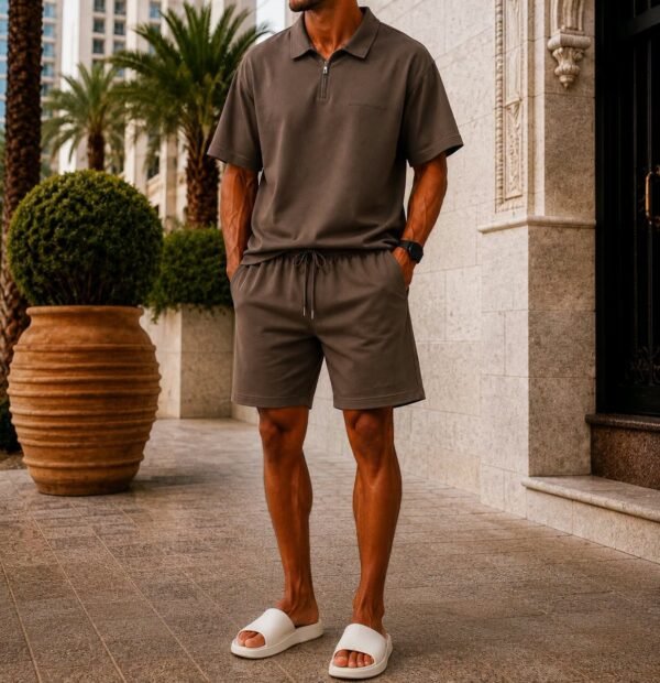 Set Premium Zip Polo Summer