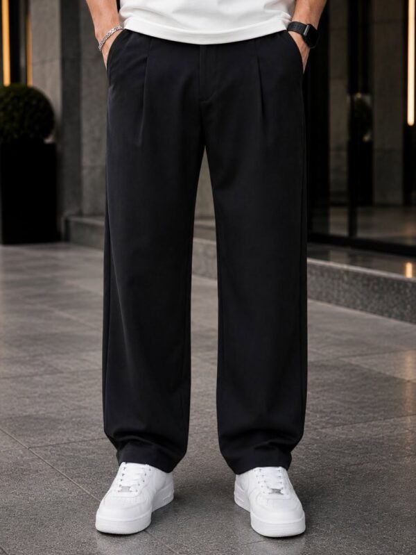Pantallona Premium Relaxed Fit – Black