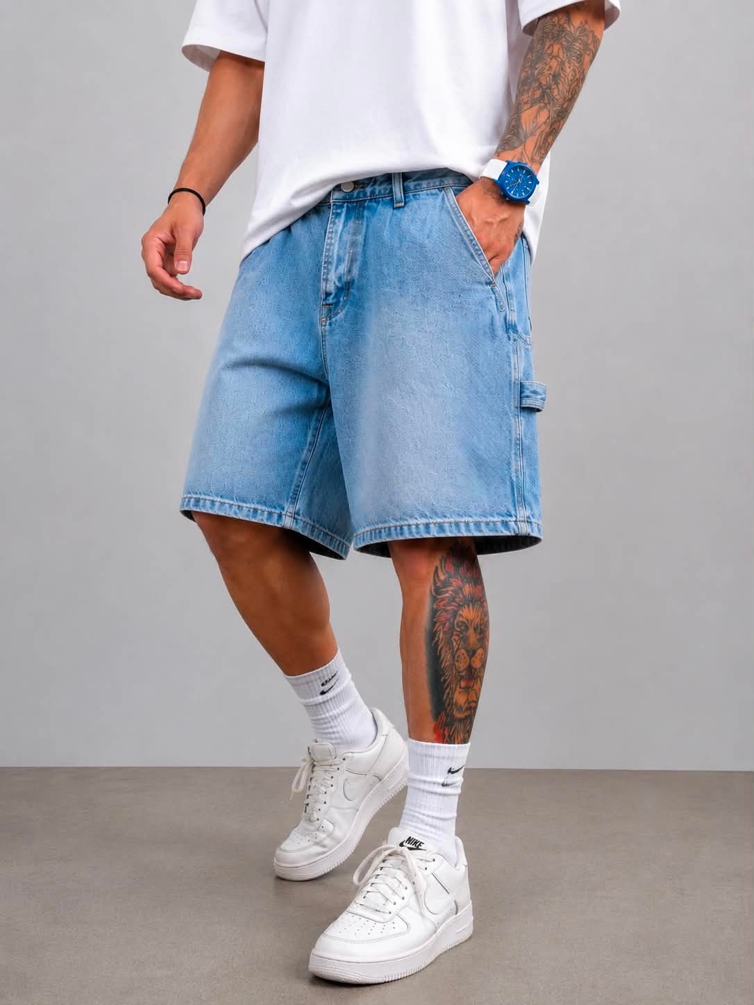 Shorce Denim Light Blue Carpenter Premium