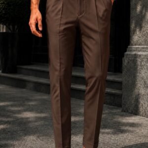 Pantallona Premium Italian Double Button – Brown Edition 🤎