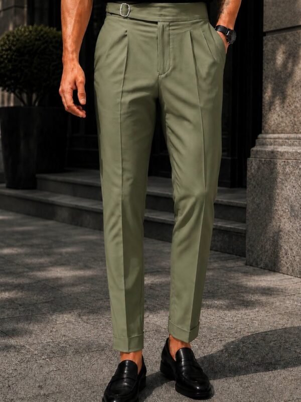 Pantallona Premium Italian Double Button – 🫒 Light Olive