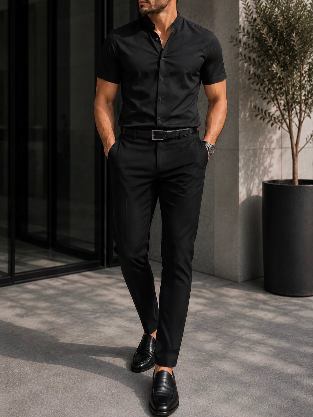 Outfit Premium Smart Casual – Total Black Edition