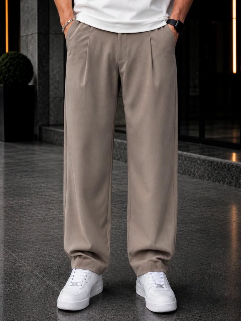 Pantallona Premium Relaxed Fit – Taupe Beige